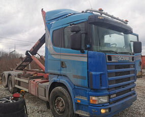 Scania R124 420 / RETARDER / FULL STEEL / 20T Meiller hook camión con gancho