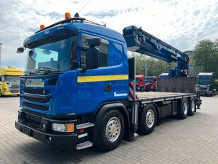 Scania G490 8x4 EURO6 SKRZYNIA Z HDS MKG 21.6m ŻURAW MONTAŻOWY camión plataforma