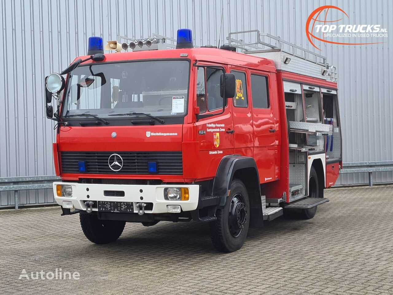 Mercedes-Benz 1124 AF 4x4 - 1.300 ltr watertank -Feuerwehr, Fire brigade- Crew camión de bomberos
