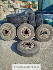 4 x used 7.50-16 LT tyres on 6 studs rims for Toyota Dyna 300 rueda